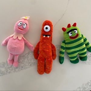 Yo Gabba Gabba Set of 3 Ty Beanie Babies Stuffed Dolls